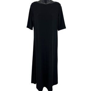 Koze Hawaii Womens Short Sleeve A-Line Midi Dress Stretch USA Scoop NWT New